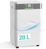 HAUSHOF Luftentfeuchter Elektrisch 20L/Tag, 41dB Leiser Entfeuchter Elektrisch mit Negativ-Ionen für 30m² Raum mit 4,5 L Tank und LED Anzeige, 3 Modi Tragbarer Raumentfeuchter für Schlafzimmer, Keller