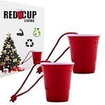 Christmas Ornaments Red Cups Set of