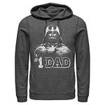 STAR WARS Men's Darth Vader #1 Dad Pull Over Hoodie, Charcoal Heather, XX-Large