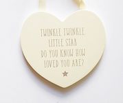 Heart Shaped Plaque Twinkle Twinkle