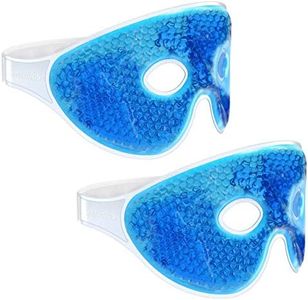 Navaris Set of 2 Gel Eye Masks - 2x Reusable Eye Masks for Hot/Cold Use