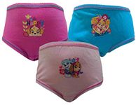 Character Underwear Kids Girls Childrens 3 Multipack Pants Briefs Knickers (3-4 Years, Paw Patrol)