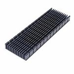 Black Aluminum Heatsink 150 x 60 x 18mm / 5.9 x 2.36 x 0.71inch Heat Sinks Cooling Radiator for LED CHIP Amplifier Transistor Electronic Integrated Circuit Heat Dissipation