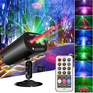 Party Lights Dj Disco Lights,RGB LED Strobe Light Sound Activated Laser Lights Stage Lights Projector with Remote Control for Gift Parties Decorations Christmas Halloween Club Karaoke KTV Bar Dances