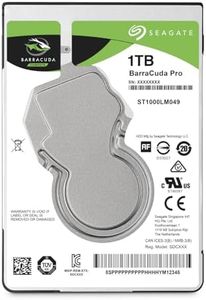 Seagate Barracuda Pro Performance Internal Hard Drive SATA HDD 1TB 7200RPM 6Gb/s 128MB Cache 2.5-Inch (ST1000LM049)