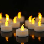 Tea Lights, 24 Pack Flameless LED Tea Lights Candles, Battery Powered Fake Candles,100 Hours, Warm Amber, Ideal for Wedding, Party, Diwali, Holidays, Home Decoration and Outdoor