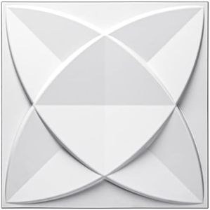 Art3d PVC 3D Wall Panels, Decorative Wall Panels for Interior Decor, Living Room, Bedroom, 30x30 CM, 33 Panels, White