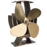 Forest Master SuperFast Stove Fan - Patent-Pending, UK-Engineered, Heat-Powered, Energy-Saving for Wood/Log Burners - Efficient, Silent-Operation Fireplace Fan, Brushed Bronze