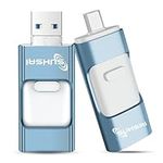 Suhsai 4 in 1 Flash Drive 128GB USB Stick Flash Drive Photo Storage & USB Storage Device USB C Pendrive USB Type C Memory Stick Pen drive photo stick for iPhone Laptop & Android Devices (Blue)