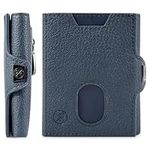 WEST® Trifold Slim Wallet, blue, 6-12 Karten mit Münzfach, Minimalist