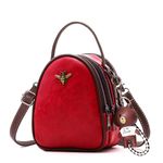 INOVERA (LABEL) Women's Cross-Body Shoulder Sling Bag Mobile Purse Handbag With Adjustable Strap (Red)