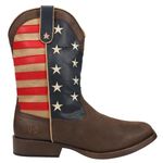 ROPER Men's American Patriotic Square Toe Cowboy Boots Western, Blue, Brown, Red, 9.5 UK