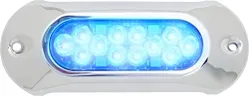 Attwood 66UW12B-7 Lightarmor Ultra-Bright 12-LED Underwater Light, Sapphire Blue, HPX 5,000 Lumen