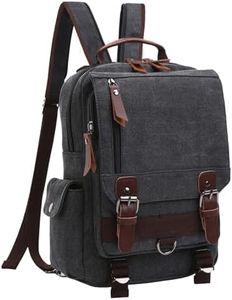 mygreen Sling Canvas Cross Body Messenger Bag Shoulder Backpack (Black-Zipper Shoulder)