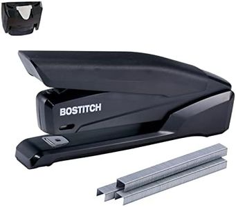 Bostitch Office Executive 3 in 1 Stapler, Includes 210 Staples and Integrated Staple Remover, One Finger Stapling, No Effort, 20 Sheet Capacity, Spring Powered Stapler, Black (INP20-BLK)