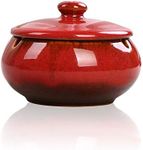 Lependor Ceramic Ashtray with Lids,