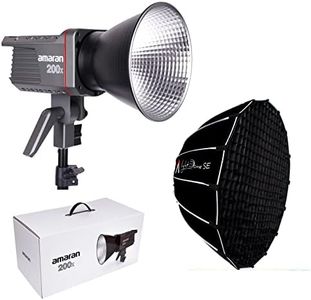 Amaran 200x with Softbox Kit Bi-Color LED Video Light+ Light Dome SE Softbox Kit, 200W 2700-6500k 51600lux@1m Bluetooth App Control 9 Built-in Lighting Effects DC/AC Power Supply,Made by Aputure
