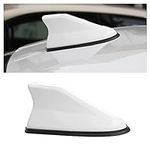 Shark Fin Car Antenna,Cool Car Accessories Exterior Decoration Automotive Antenna Topper,Universal AM/FM Radio Antenna Fits Most Cars SUVs Trucks (White)