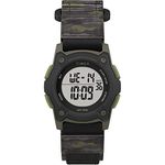 Timex Boys TW7C77500 Time Machines Digital Black/Green Camouflage Fast Wrap Strap Watch