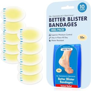 Dr. Frederick's Original Better Blister Bandages - Water-Resistant Hydrocolloid Pads for Foot Protection & Recovery - Blister Relief Pads