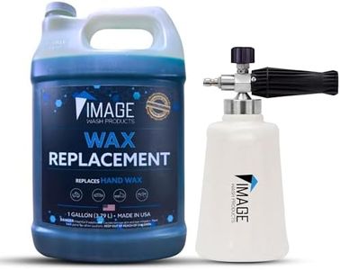 Image Wash Products Wax Replacement (Foamable) - Protectant for Any Size Vehicle. Foam On/Rinse Off (1 Gallon + PWFC)