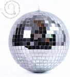 10-Inch Silver Mirror Disco Ball - The Ultimate Party Decoration for Wedding, Transform Your Event with Dazzling Light Reflections (Silver)