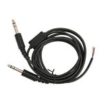 Aviation Headphone Cable, Replacement Aviation Headset Cable for David Clark AVCOMM Pilot with Dual GA Plugs, 6.6ft Length