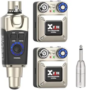 Xvive U45R2 Wireless in-Ear Monitor System Set with One Transmitter and Two Receivers