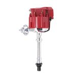 DEMOTOR PERFORMANCE Ignition Distributor HEI Electronic with 65K Coil 7500RPM 1035001 JM6500R for Chevy SBC BBC 283 350 454 V8 Engines, Red Flat Cap