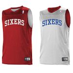 Badger Basket Unisex's N00005-078008 A105LA-Logo'd Reversible NBA-2XL-RD/WH/PH, Philadelphia 76ers, One Size