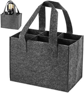 Sac à Vin en Feutre, Sac à Bouteilles 6 Bouteilles, Porte-Bouteilles, Sac à Vin, Sac à Bouteilles, Sac de Transport avec Séparateurs pour Bouteilles, Sac à Bière pour Champagne Bière Boissons