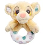 Rainbow Designs Official Disney Lion King Ring Rattle - Soft Plush Simba Toy Perfect for Little Hands - Gentle Rattle for Babies 0-6 Months, Ideal Newborn Gift