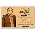 Incredible Gifts India Retirement Gift for Father (6 X 4 inches) Rectangular, Wood, Brown, Tabletop, 6x4