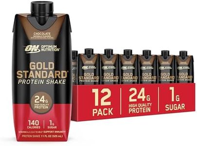 Optimum Nutrition Gold Standard Protein Shake, 24g Protein, Ready to Drink Protein Shake, Gluten Free, Vitamin C for Immune Support, Chocolate, 11 Fl Oz, 12 Count (Pack of 1) (Packaging May Vary)