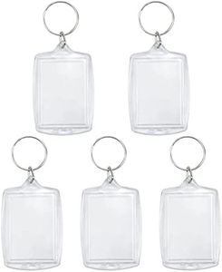 Lot de 5 porte-clés photo vierges double face avec anneau fendu, comme indiqué, taille M, conforme à l'image., M