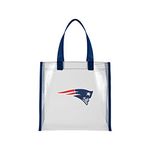 NFL New England Patriots Clear Reusable Bag, Blue, One Size