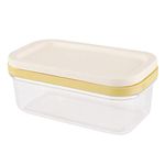 Butter Dish PVC with Slicer, for Easy Cutting, Cheese Container, Butter Box with Lid for Fridge, 2 in 1 Cheese/Butter Keeper and Storage, Suitable for 7oz or Two 3.5oz Sticks Butter, Clear.