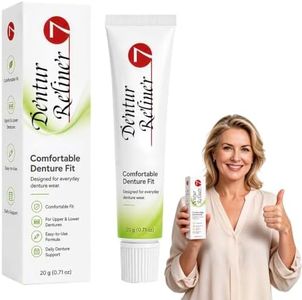 Zyara for Dentures, Denture Reliner Cream Adhesive for Upper and Lower, Long-Lasting Denture Reliner Cream for Full & Partial Plates, Comfortable Fit, Easy Daily Use (1 Pack)
