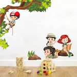 rawpockets Decal ' Kids Activity ' (Material - PVC Vinyl Matte Finish, Wall Coverage Area - Height 85cm X Width 100cm) (Pack of 1) Wall Sticker