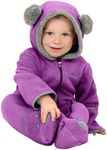 Snonook Fleece Baby & Toddler Fleece Jacket Snowsuit, Violet, 3/6 Months