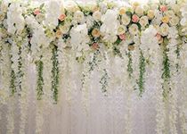 AIIKES 10x8FT Valentine's Day Bridal Floral Backdrop Flower 3D Rose Wedding Party Photographer Photo Flower Wall Background Spring Summer Photo Decoration Background 11-490