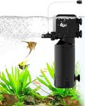 AQQA Fish Tank Filter, 1000L/h Strong Flow Aquarium Filter, Ultra Quiet Adjustable Fish Tank Filter Pump for 150-300L Tank