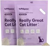 Tuft & Paw Really Great Cat Litter, Low Tracking Tofu Cat Litter, Clumping, Flushable, Odor Control, Dust-Free - 9.25lbs x 2Bags (Natural Lavender)