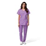 OTICA Premium Quality Women Scrub Suite For Doctors, Nurses, Dentists And Healthcare Professionals, 3 Pockets, Modern Fit, Cotton Feel, Uniform For Doctors, Color : Purple, Size: S