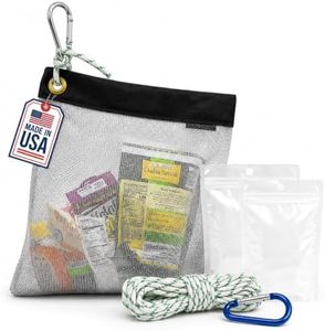 RATSACK The Ultralight Camping Bundle- Rodent Proof Dry Bag for Backpacking - Bear Bag Food Storage for Camping with Coghlans Odor Proof & Waterproof Bag, Survival Utility Rope and Carabiner (Large)
