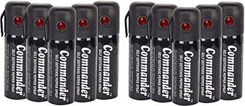 Commander Self Defense Pepper Spray for Women Safety/Protection, 55 ml Compact Size with Clip |Max Protection - 35 Shots(10, Black)