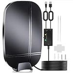 2023 Updated HD Digital TV Antenna Indoor Amplified 500+ Miles, HD Indoor Outdoor Antenna for TV Support 4K 1080p HDTV & All Older TV's 360¡ã Reception, Signal Booster/35FT Coaxial Cable