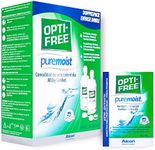 OPTI-FREE Ever Moist (Pure Moist) Contact Lens Solution (3 Months Supply PLUS FREE 60ml) 2x 300ml + 60ml by Alcon