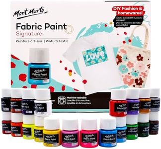 Mont Marte Fabric Paint 20-Pieces Set, 20 ml