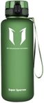 Super Sparrow Sports Water Bottle - 1.5L - Non-Toxic BPA Free & Eco-Friendly Tritan Co-Polyester Plastic - Fast Water Flow, Flip Top, Opens With 1-Click